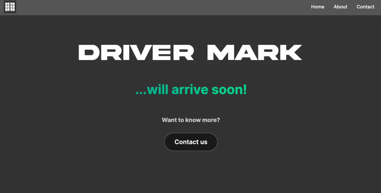 Screenshot of DriverMark Landing Page